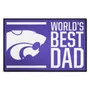 Fan Mats Kansas State Wildcats Starter Accent Rug - 19In. X 30In. World's Best Dad Starter Mat