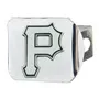 Fan Mats Pittsburgh Pirates Chrome Metal Hitch Cover With Chrome Metal 3D Emblem