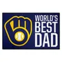 Fan Mats Milwaukee Brewers Starter Accent Rug - 19In. X 30In. World's Best Dad Starter Mat