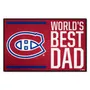 Fan Mats Montreal Canadiens Starter Accent Rug - 19In. X 30In. World's Best Dad Starter Mat