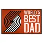 Fan Mats Portland Trail Blazers Starter Accent Rug - 19In. X 30In. World's Best Dad Starter Mat