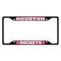 Fan Mats Houston Rockets Metal License Plate Frame Black Finish