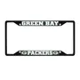 Fan Mats Green Bay Packers Metal License Plate Frame Black Finish
