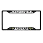 Fan Mats Jacksonville Jaguars Metal License Plate Frame Black Finish