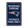 Fan Mats New England Patriots Team Color Reserved Parking Sign Decor 18In. X 11.5In. Lightweight