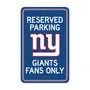 Fan Mats New York Giants Team Color Reserved Parking Sign Decor 18In. X 11.5In. Lightweight