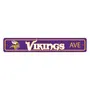 Fan Mats Minnesota Vikings Team Color Street Sign Decor 4In. X 24In. Lightweight