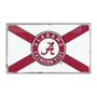 Fan Mats Alabama Crimson Tide State Flag Aluminum Embossed Emblem