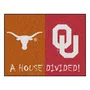 Fan Mats Texas / Oklahoma House Divided Rug - 34 In. X 42.5 In.