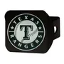 Fan Mats Texas Rangers Black Metal Hitch Cover With Metal Chrome 3D Emblem