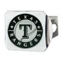 Fan Mats Texas Rangers Chrome Metal Hitch Cover With Chrome Metal 3D Emblem
