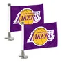 Fan Mats Los Angeles Lakers Ambassador Car Flags - 2 Pack Mini Auto Flags, 4In X 6In