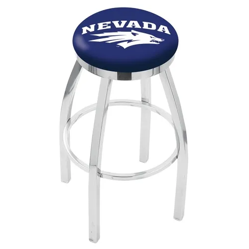 University of Nevada Flat Ring Chrome Bar Stool. Free shipping.  Some exclusions apply.