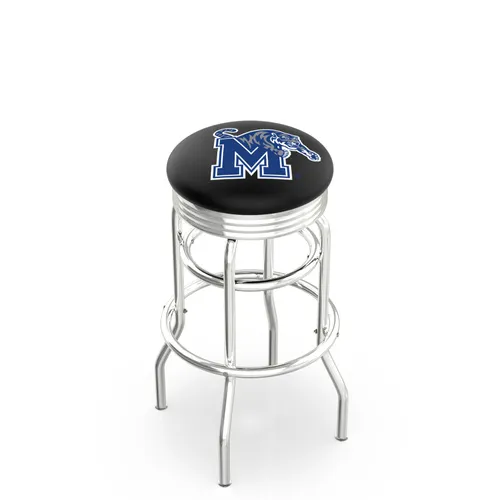 Univ of Memphis Ribbed Double-Ring Bar Stool. Free shipping.  Some exclusions apply.